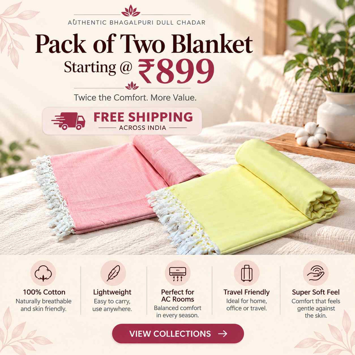 Bhagalpuri Dull Chadar – Pack of Two