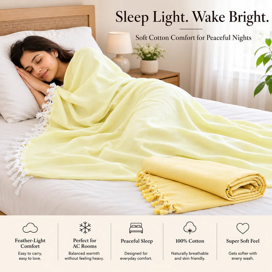 Pack of 2 Premium Bhagalpuri Dull Chadar - Super Soft & Extra Long Blanket | 100*54 In