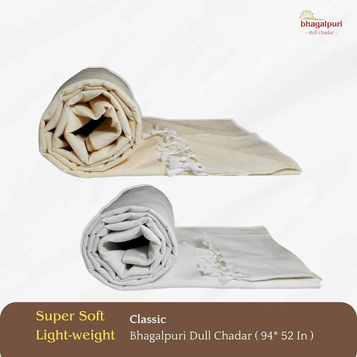 Pack of 2 - 100% Cotton Lightweight AC Blanket for All Seasons | Super Soft, Travel-Friendly, Compact Throw Blanket | 90*50 In